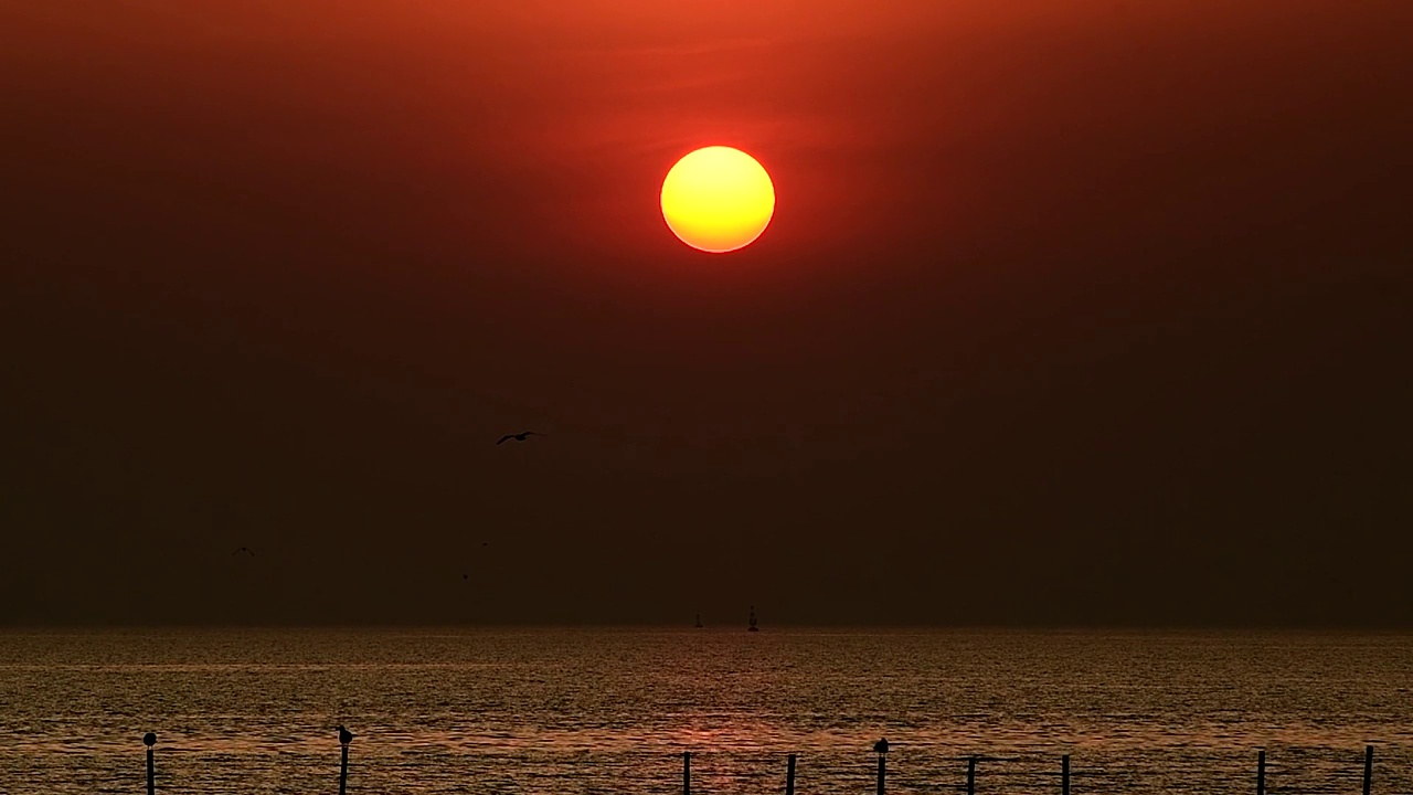 傍晚的夕阳视频素材