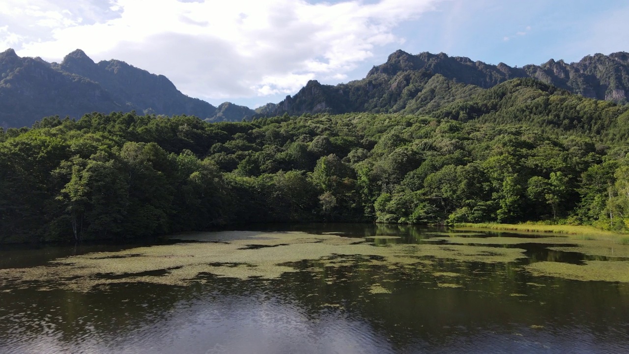 长野山和湖无人机航拍画面视频素材