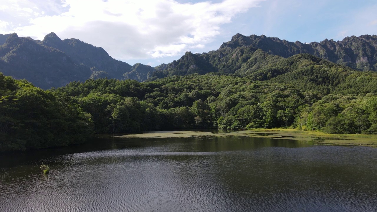 长野山和湖无人机航拍画面视频素材