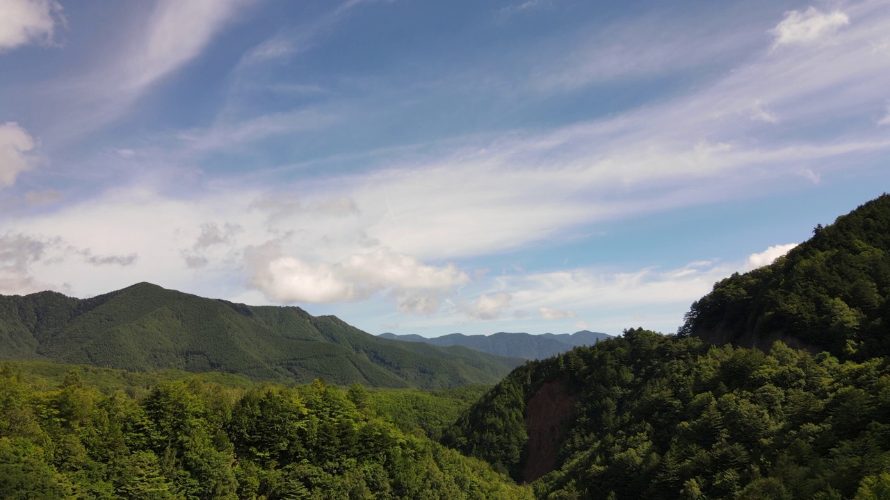 长野山无人机航拍画面视频素材