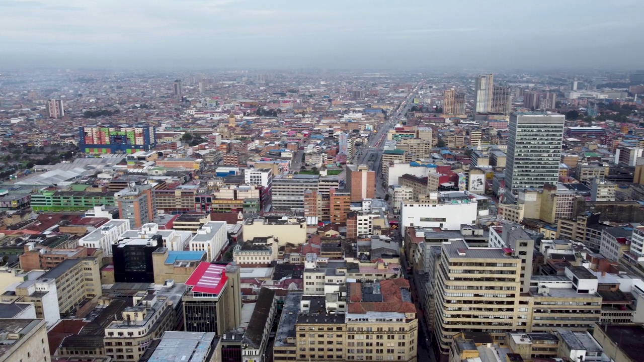 Wide angle view of Bogotà Colombia视频素材