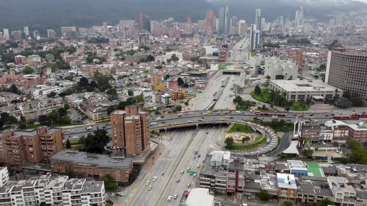 Wide angle view of Bogotà Colombia视频素材