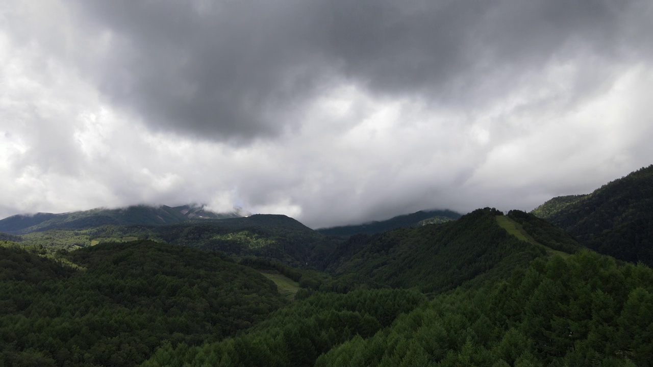 长野山无人机航拍画面视频素材