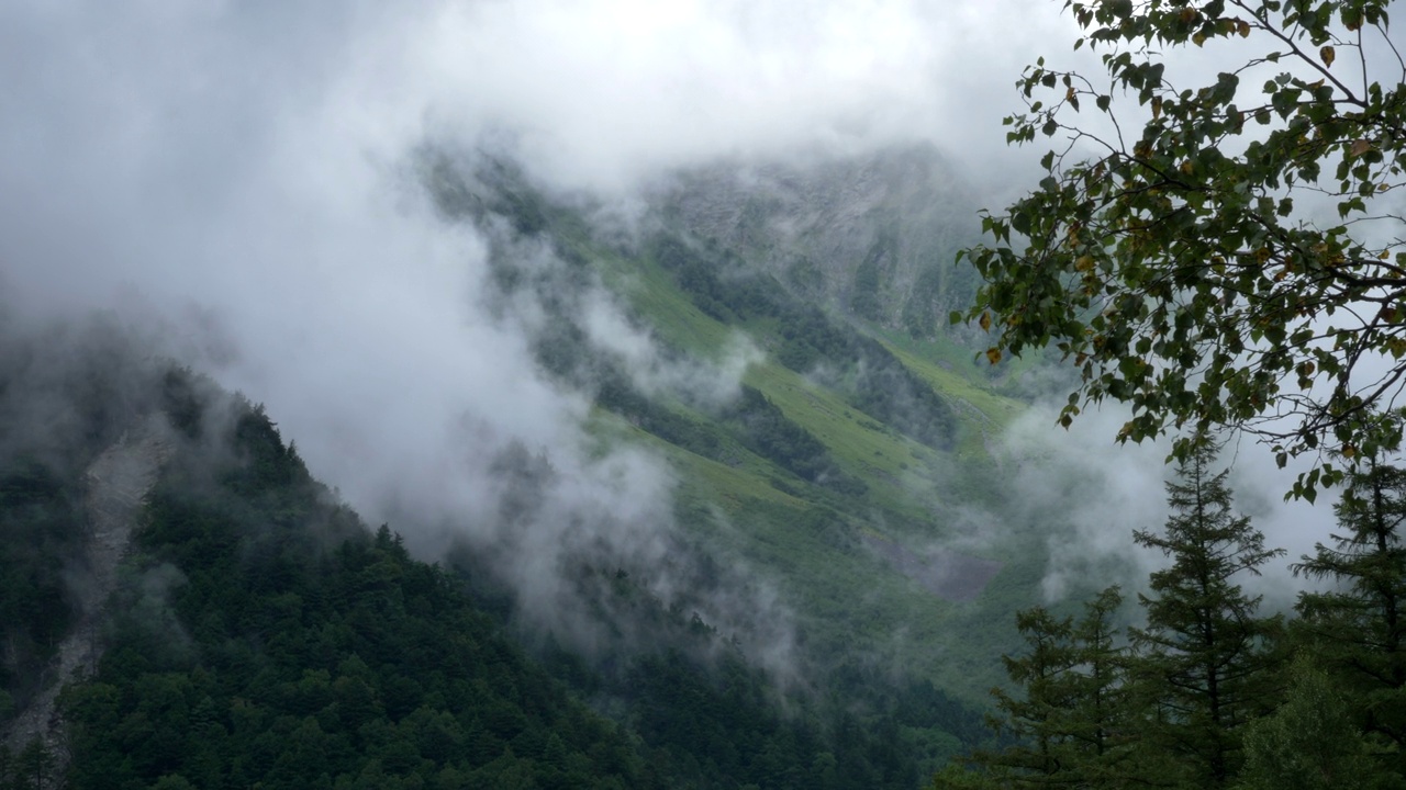 长野山，日本上口市视频素材