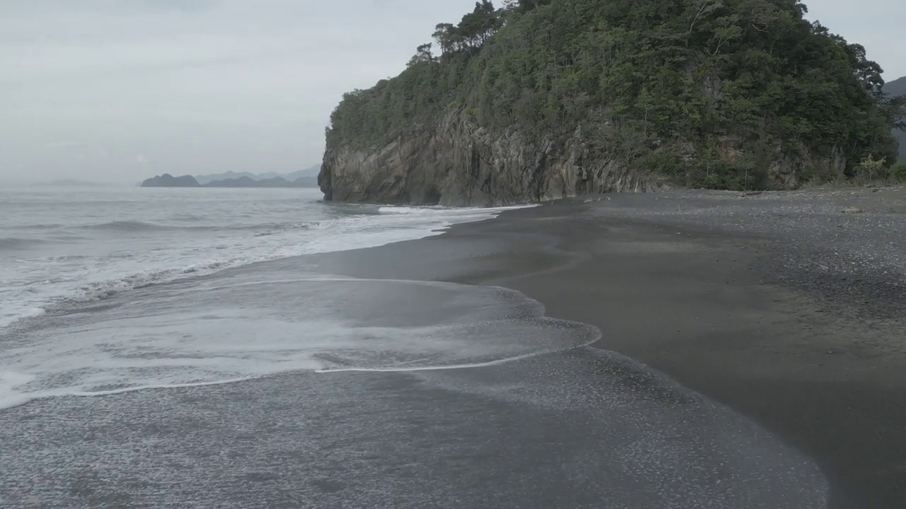 黑沙滩视频素材