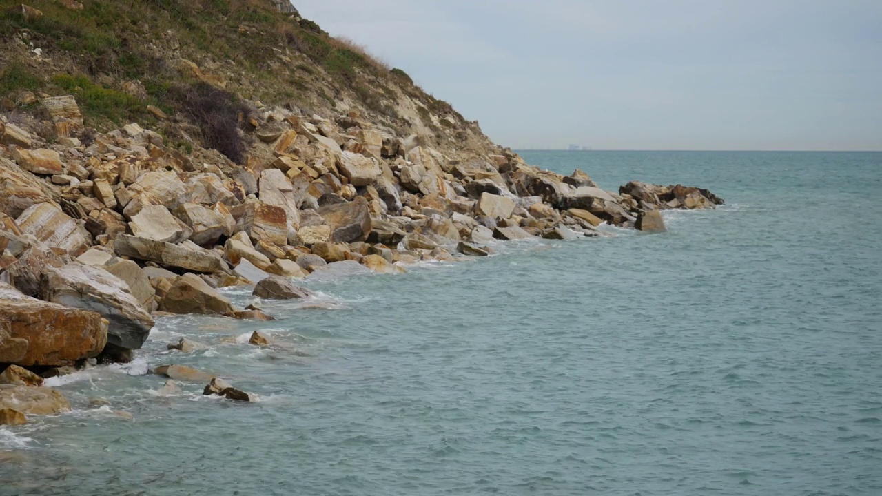 海岸悬崖场景视频素材