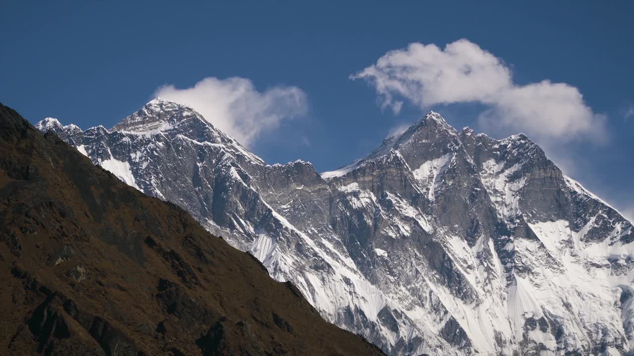 喜马拉雅山脉景观时间流逝视频素材