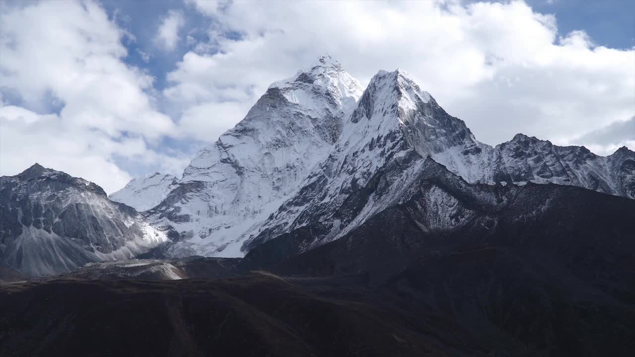 喜马拉雅山脉景观时间流逝视频素材