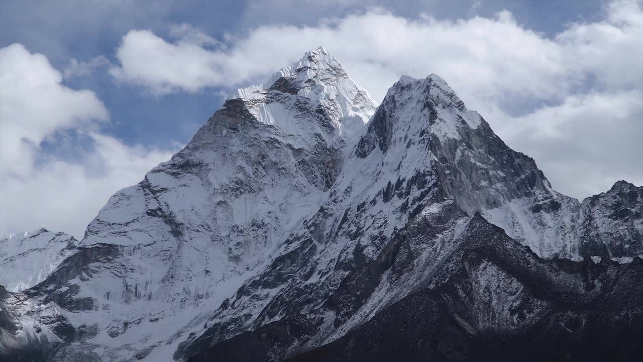 喜马拉雅山脉景观时间流逝视频素材