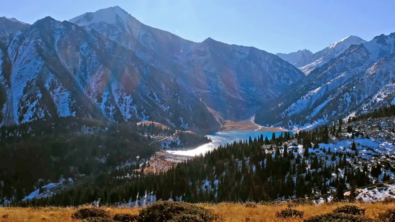 湖雪峰山森林视频素材