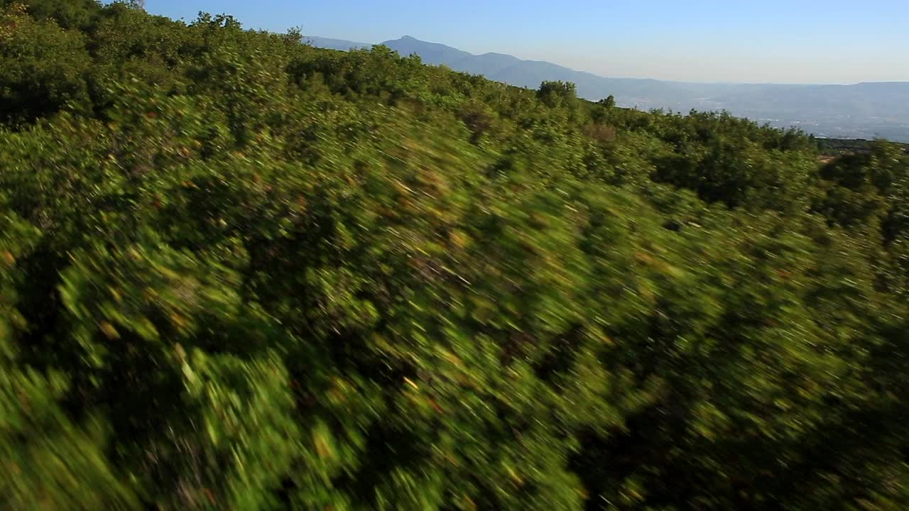 晴天山路鸟瞰图视频素材