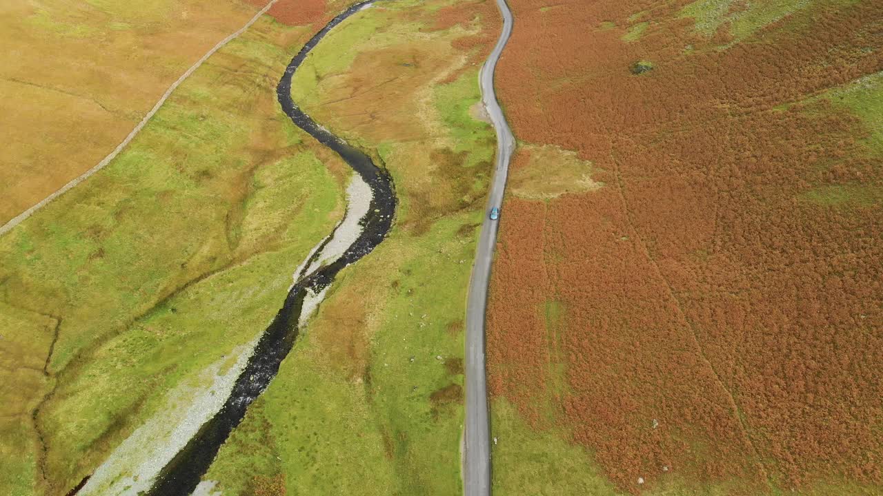 俯瞰著名的Honister山口，湖区地区，英国视频素材