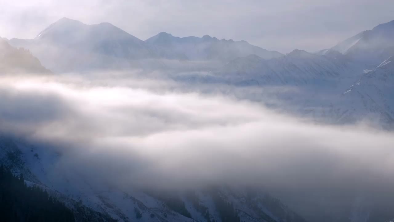 雪山云晨视频素材