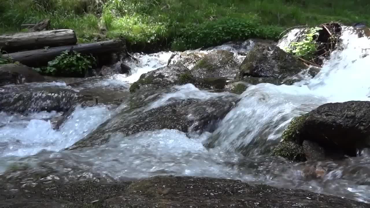 泉源是地下水或从地表涌出的地下水视频素材