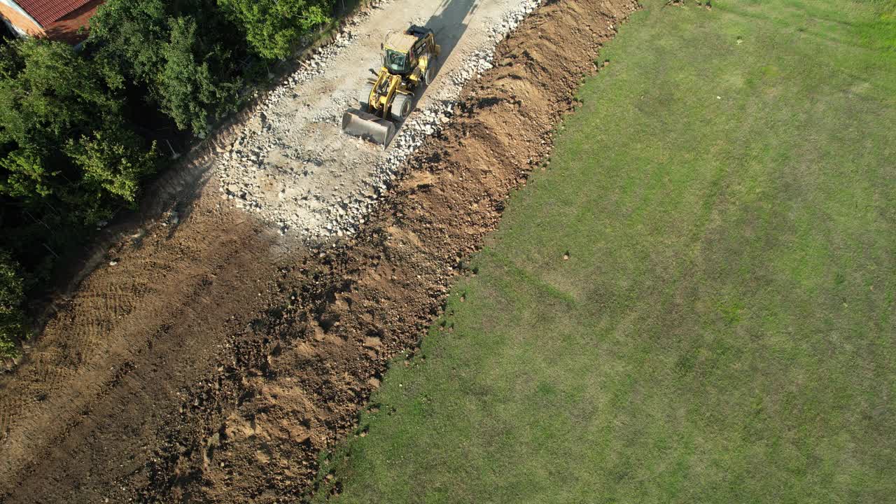 工程机械及道路施工视频素材