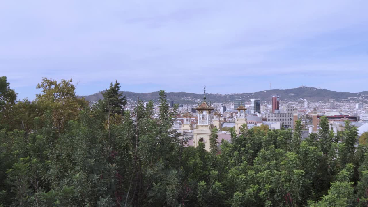 巴塞罗那全景图视频素材