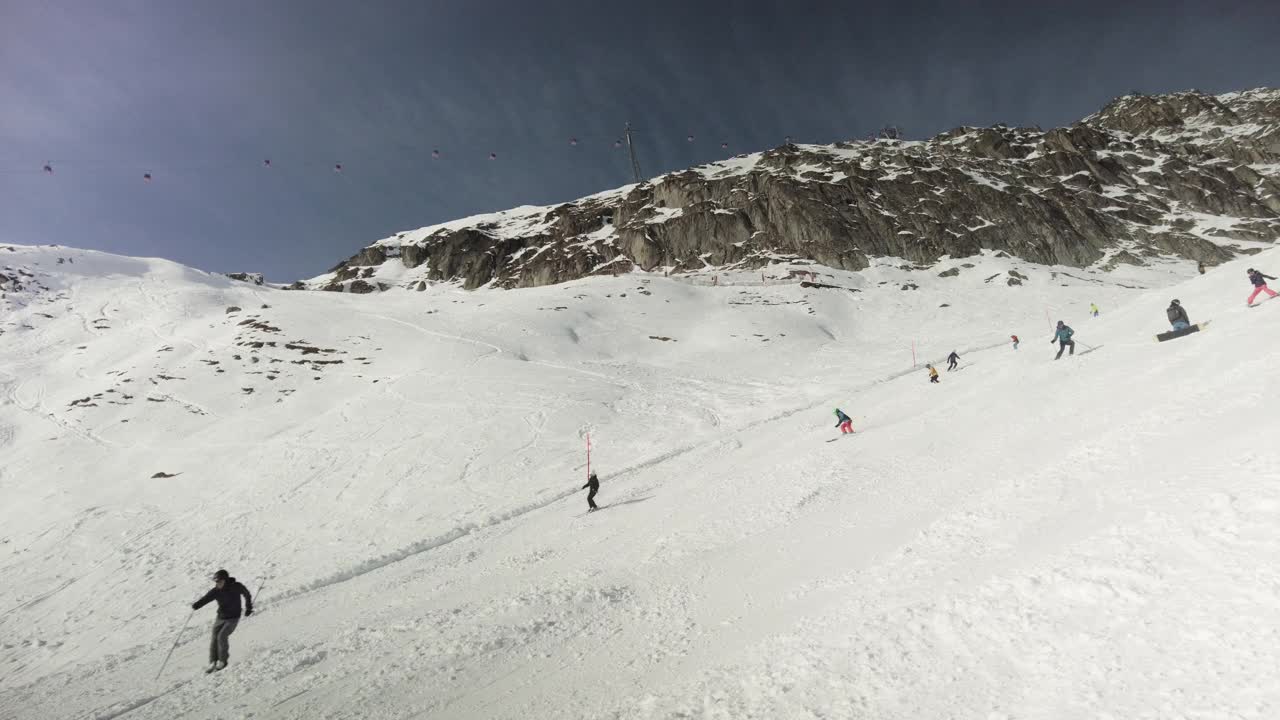 在瑞士滑雪视频素材