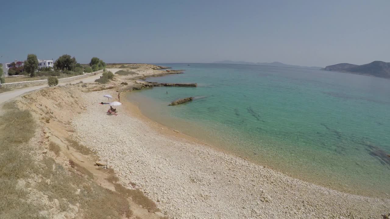 希腊基克拉迪群岛Koufonissi岛的Chondros Kavos海滩视频素材