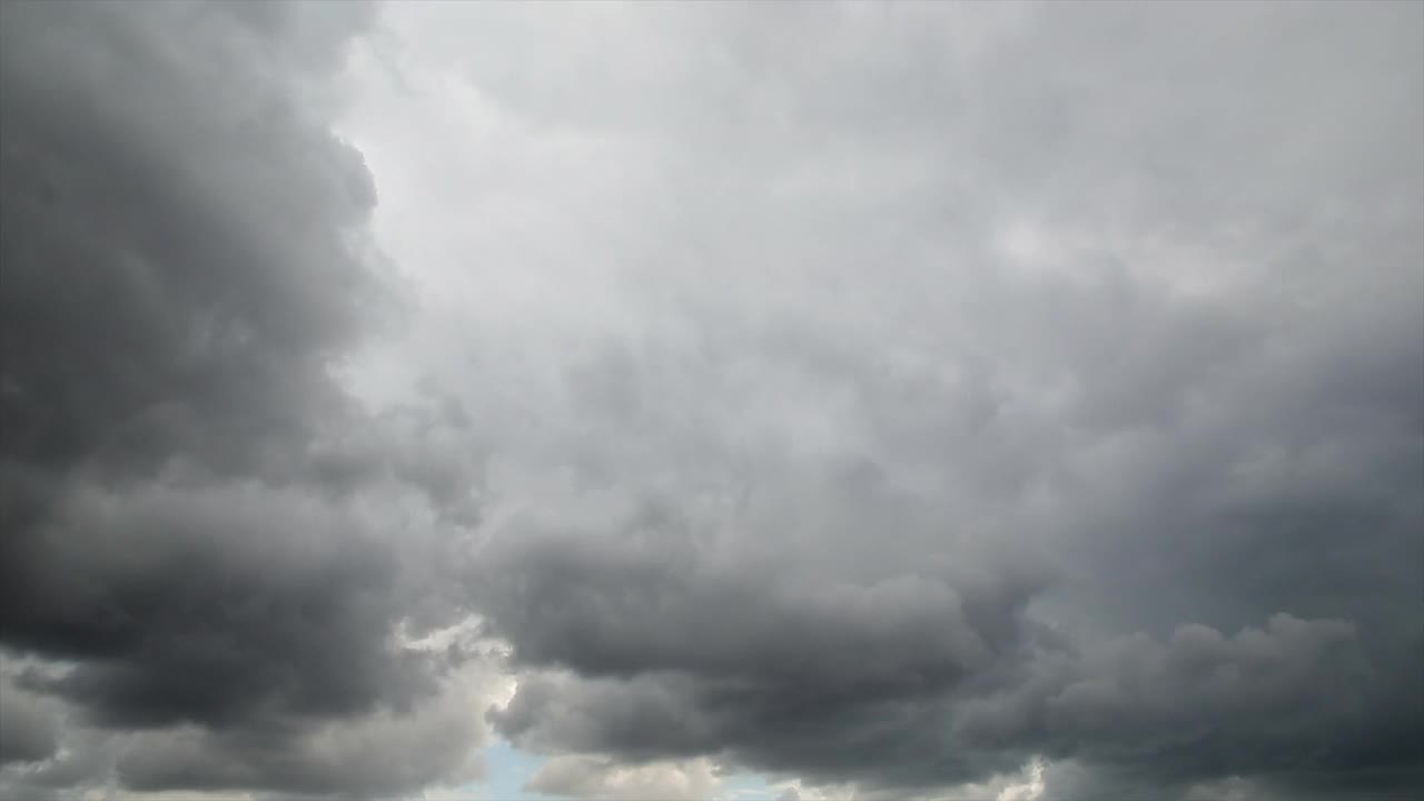 空的天空，暴风雨的云层背景视频素材