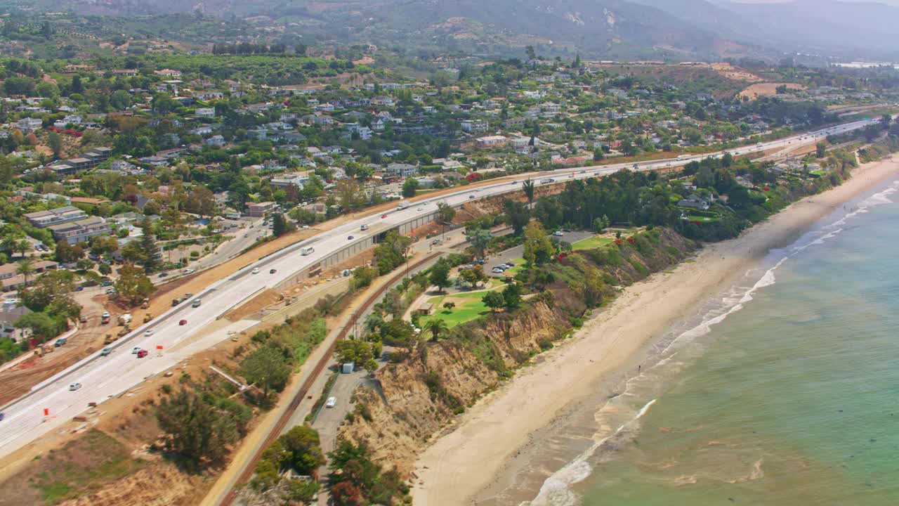 AERIAL Fernald Point，蒙特西托。CA视频素材