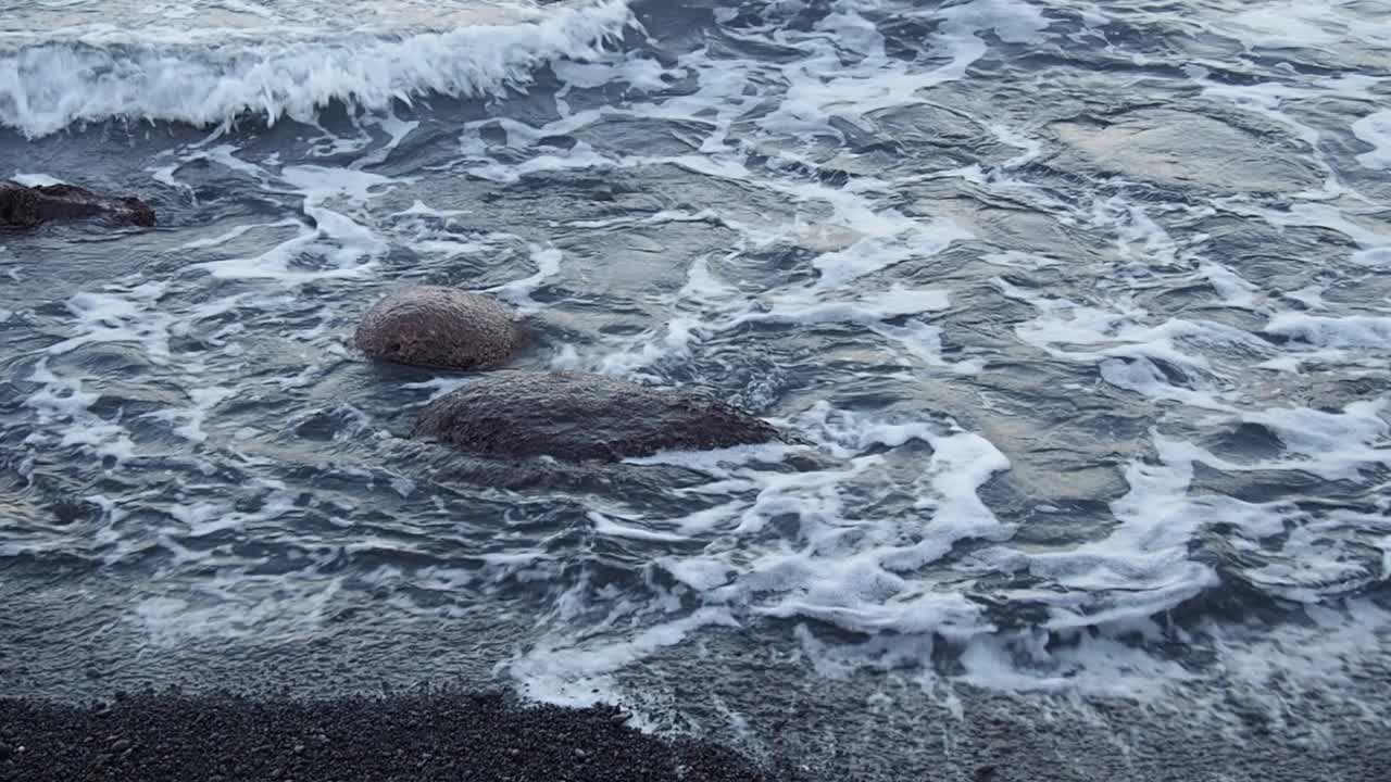 特内里费黑沙滩视频素材