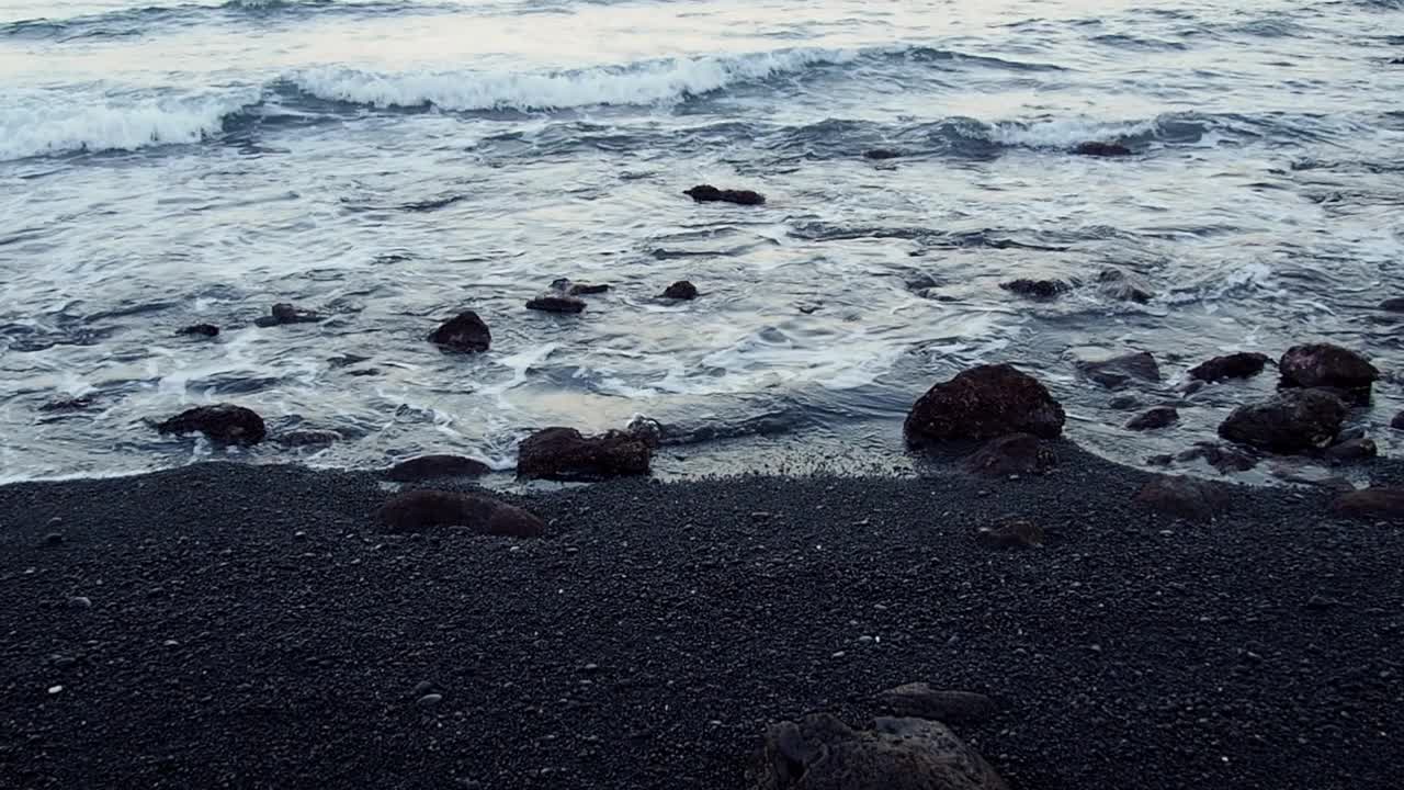 特内里费黑沙滩视频素材