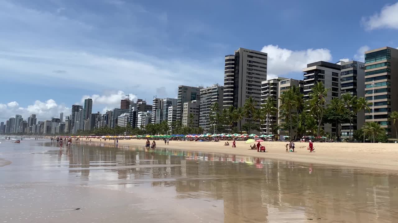 夏日的Boa Viagem海滩视频素材