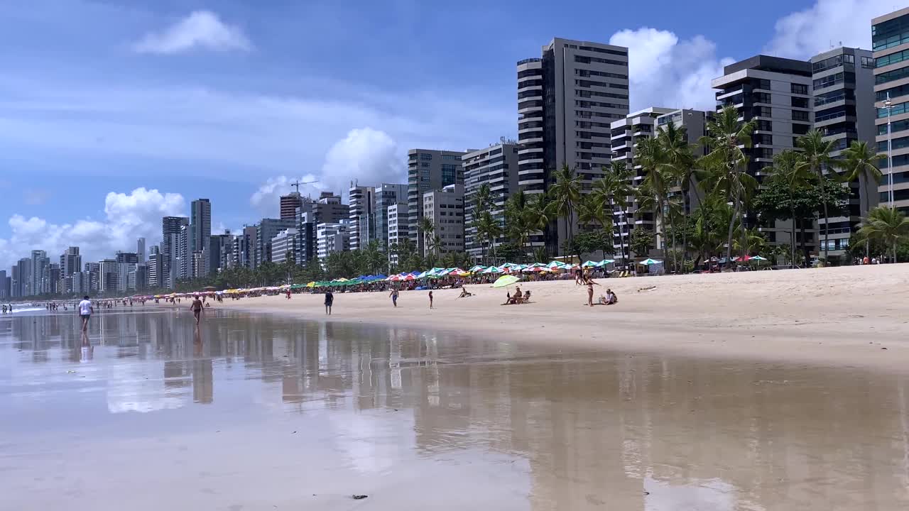 夏日的Boa Viagem海滩视频素材