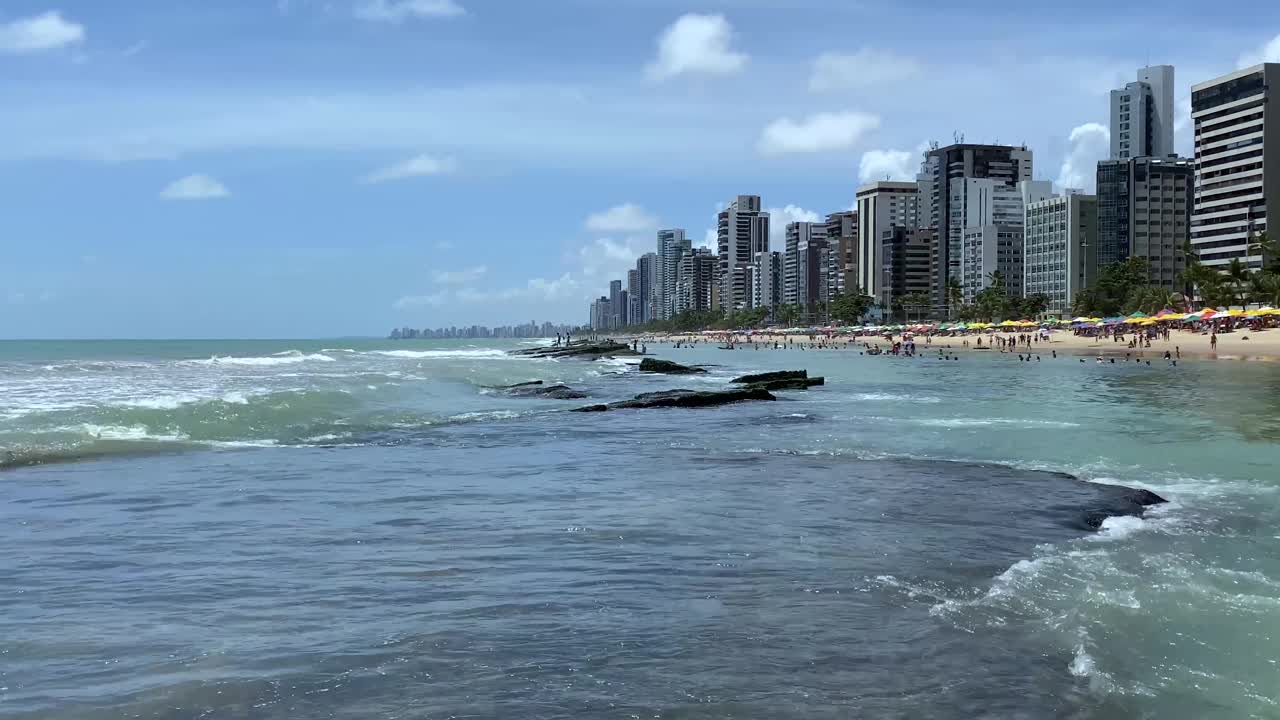 夏日的Boa Viagem海滩视频素材