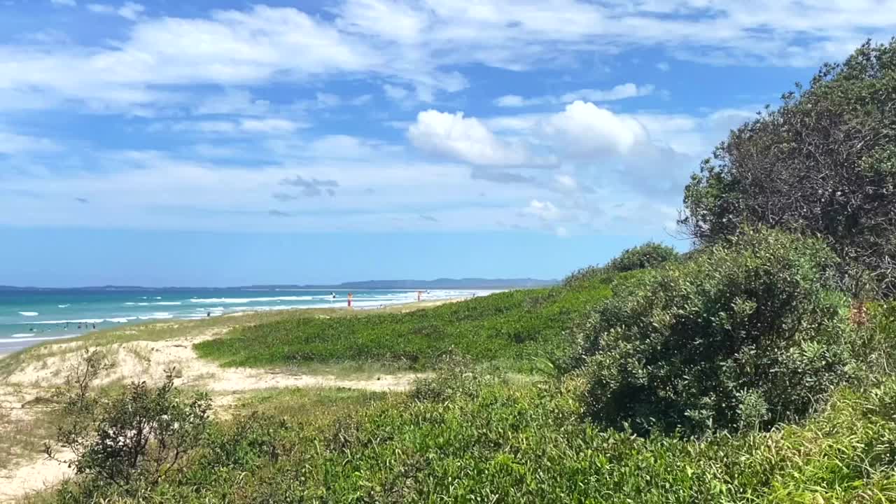 海滩海浪图视频素材