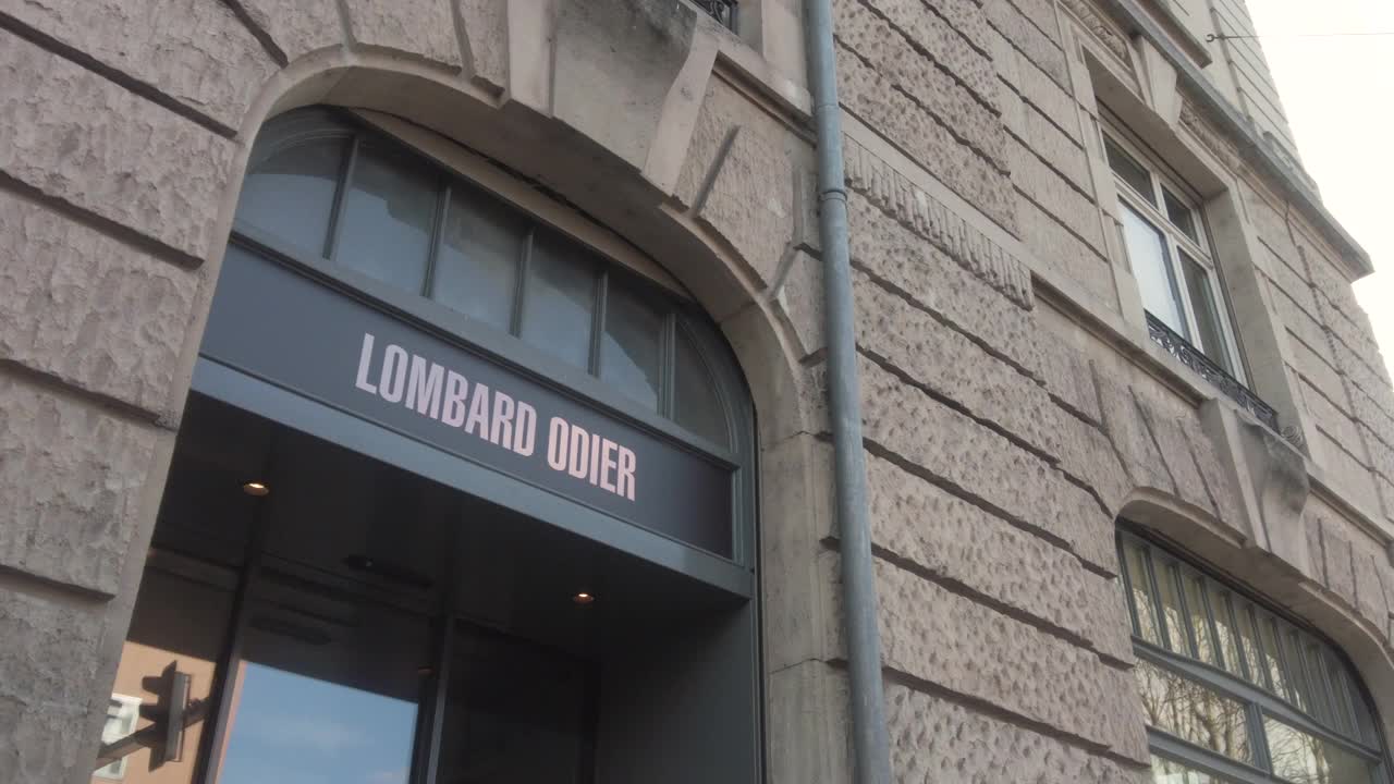 瑞士苏黎世Lombard Odier银行视频素材