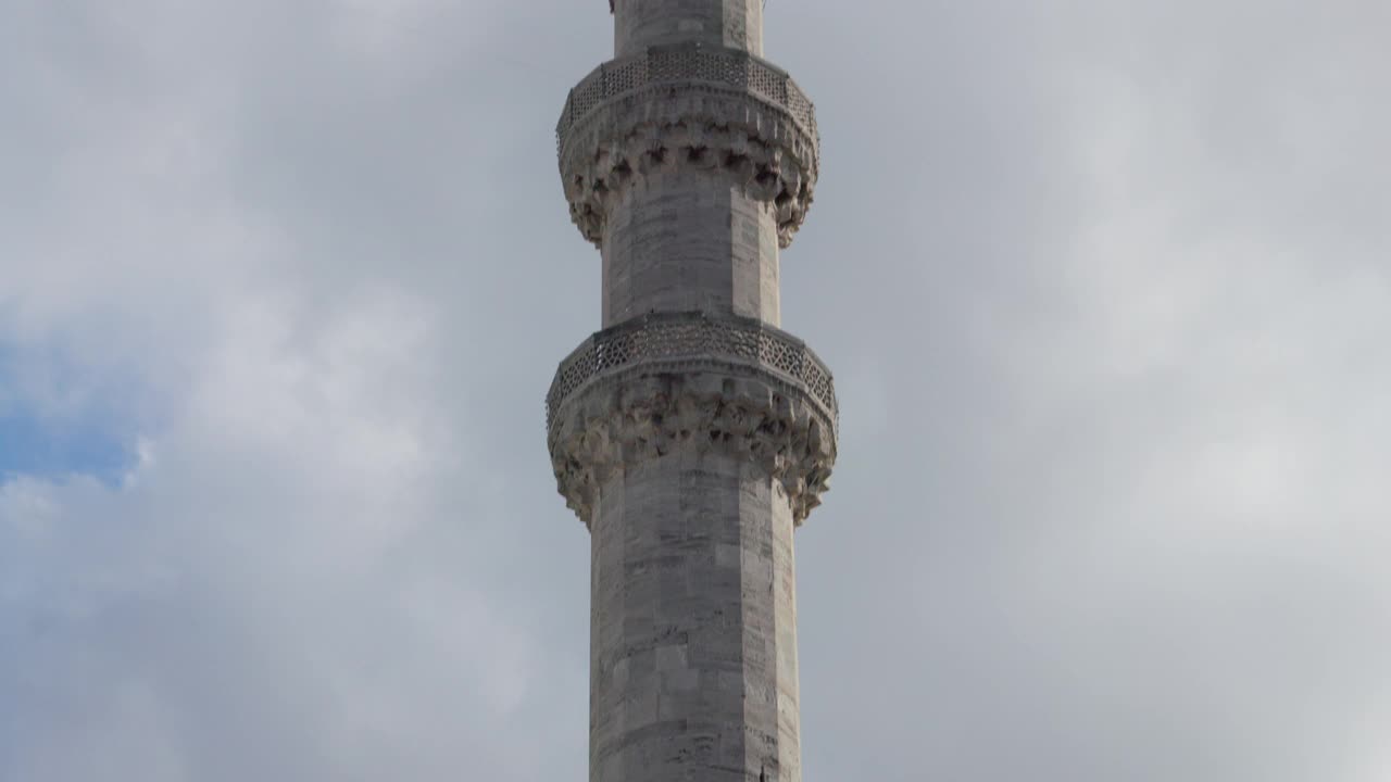 Süleymaniye Mosque minaret, Istanbul, Turkey视频素材