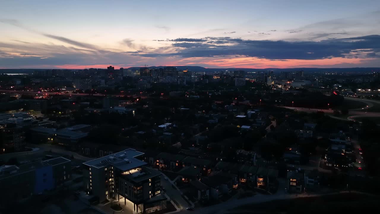 老渥太华东部地区的鸟瞰图渥太华安大略省，加拿大视频素材