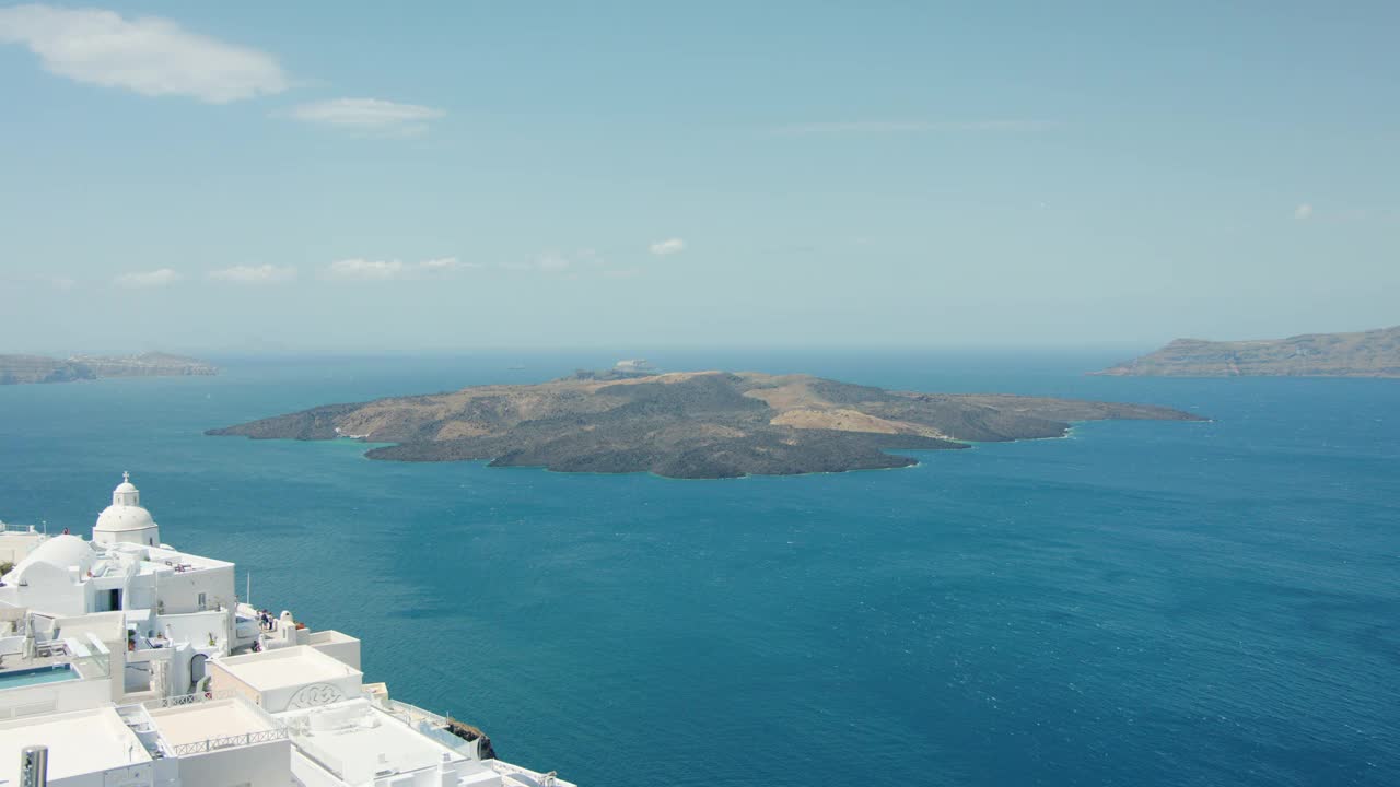 希腊圣托里尼岛的Tholos Naftilos火山视频素材