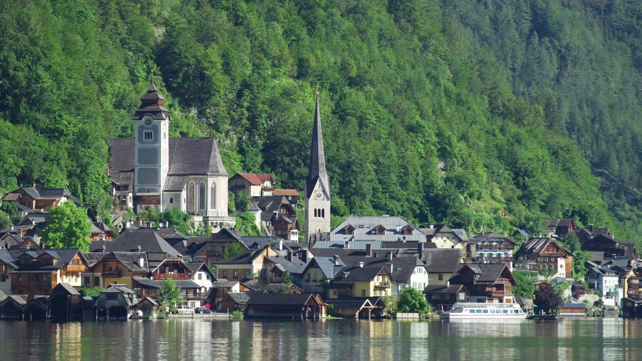 Hallstatt, Gmunden区，奥地利视频素材