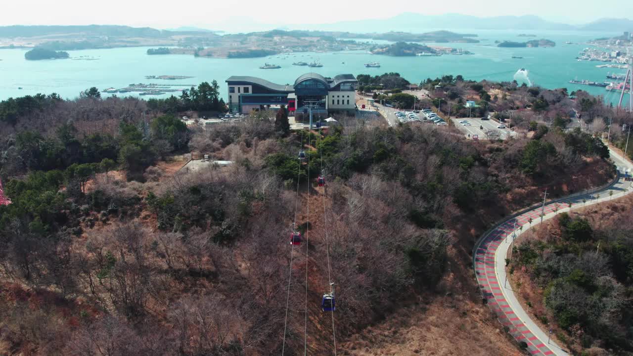 丽水海上缆车/丽水市，全南，韩国视频素材