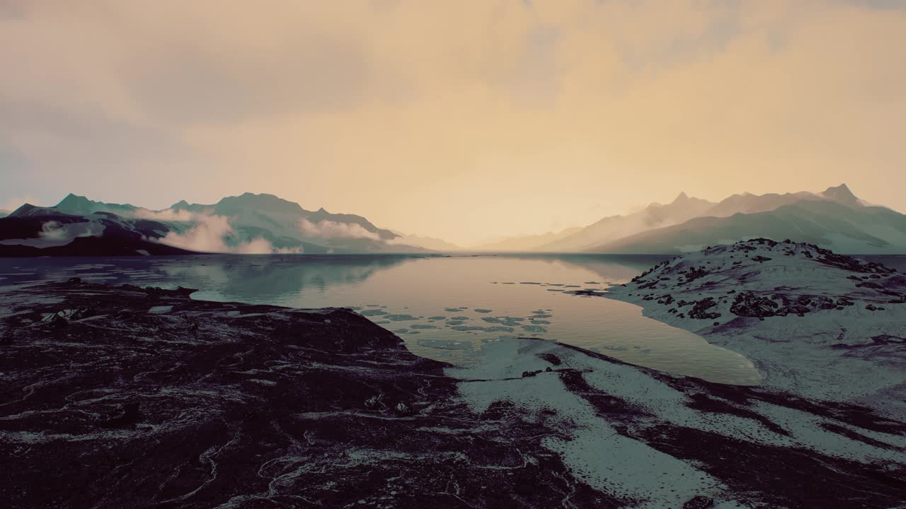 挪威海的美丽风景视频素材