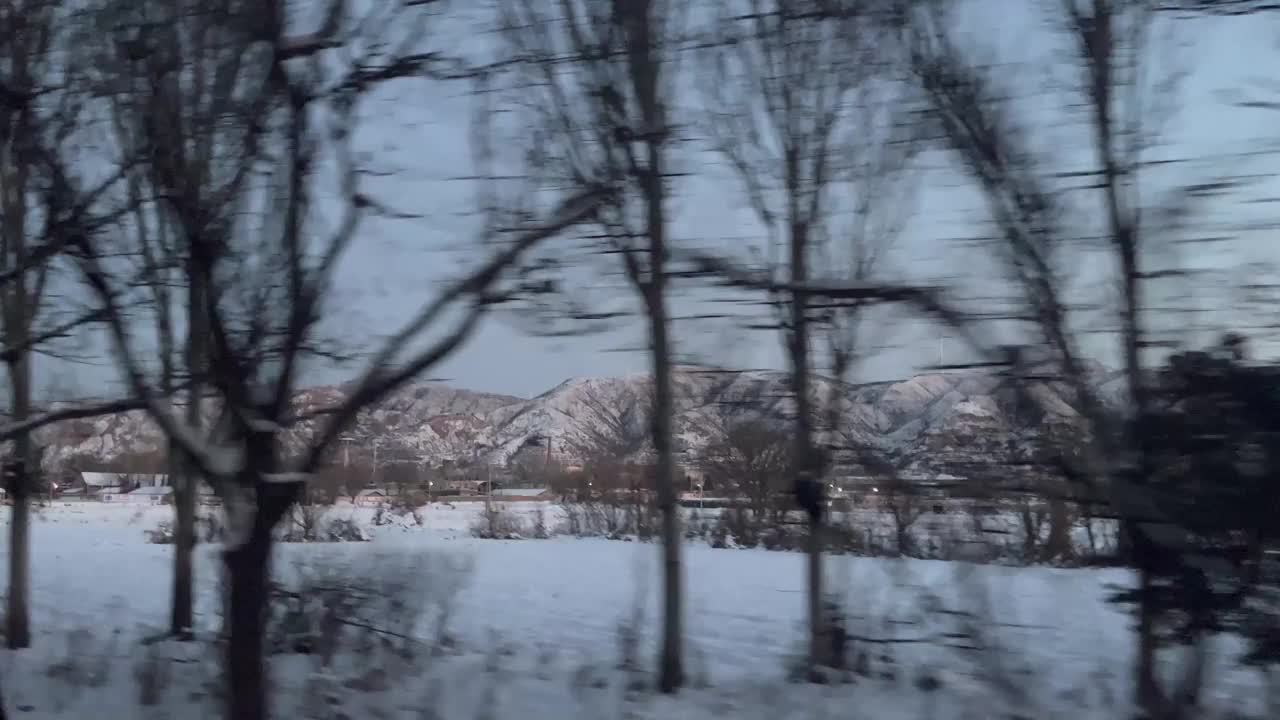 美丽的山川风光被白雪覆盖视频素材