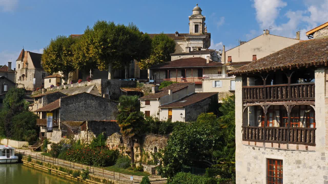 Nerac, Lot和Garonne，法国西南部视频素材