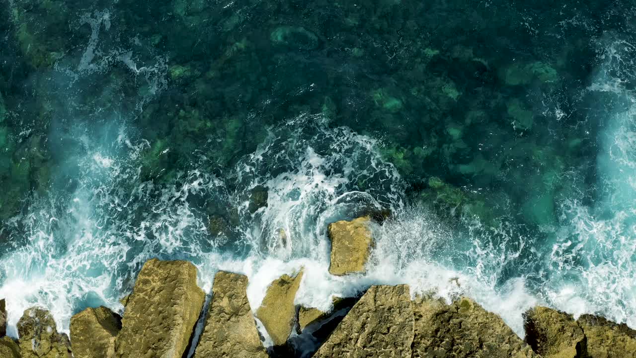 地中海沿岸无人机视频素材