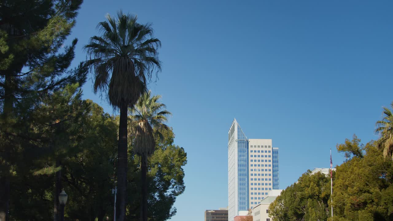 萨克拉门托市中心的风景视频素材