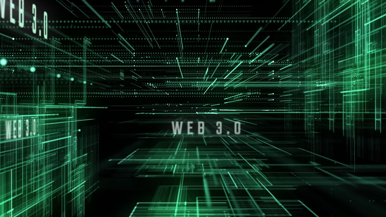 未来网络技术web 3.0背景。科幻大数据概念视频视频下载