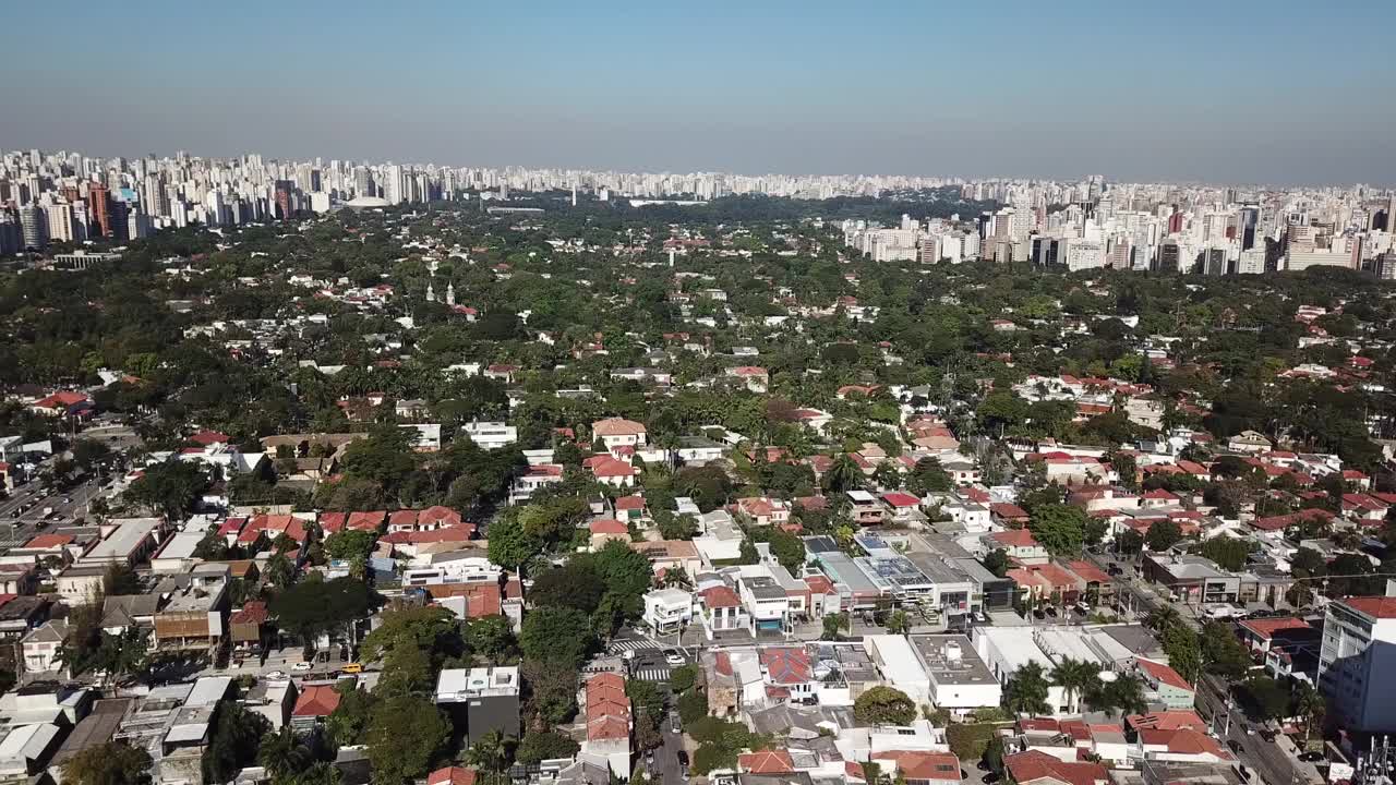 Aerial view of Rebouças avenue in west zone of Sao Paulo city视频下载