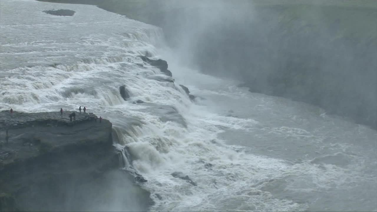 Gullfoss -黄金瀑布-欧洲旅游目的地视频素材