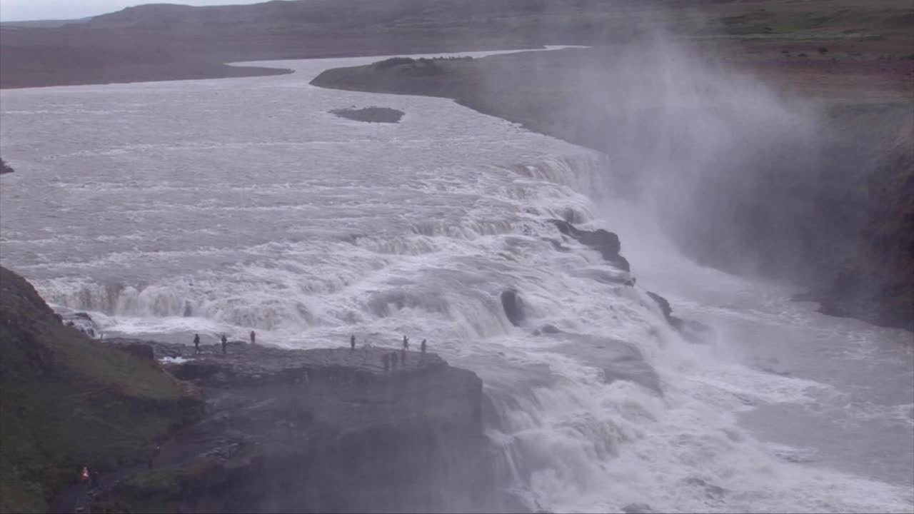 Gullfoss -黄金瀑布-欧洲旅游目的地视频素材