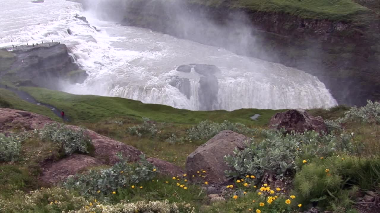 Gullfoss -黄金瀑布-欧洲旅游目的地视频素材