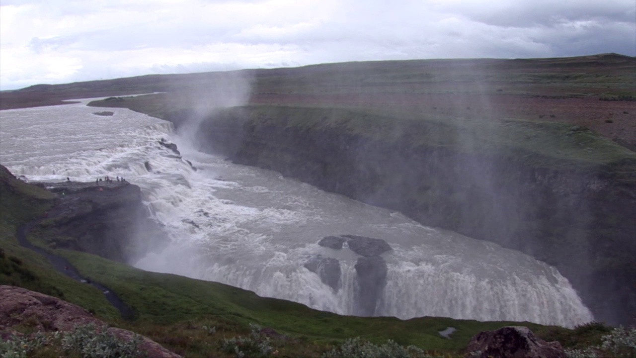 Gullfoss -黄金瀑布-欧洲旅游目的地视频素材