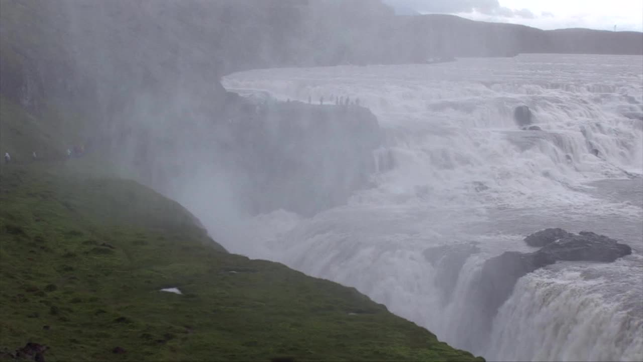 Gullfoss -黄金瀑布-欧洲旅游目的地视频素材