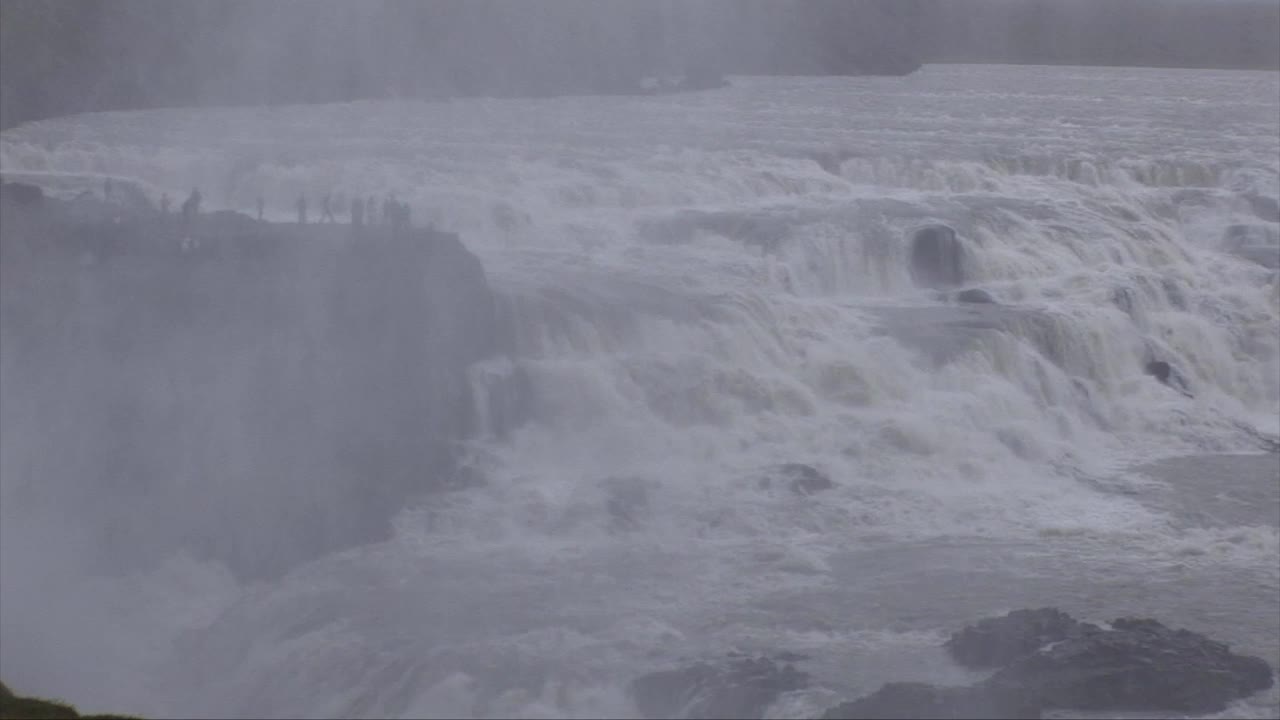 Gullfoss -黄金瀑布-欧洲旅游目的地视频素材