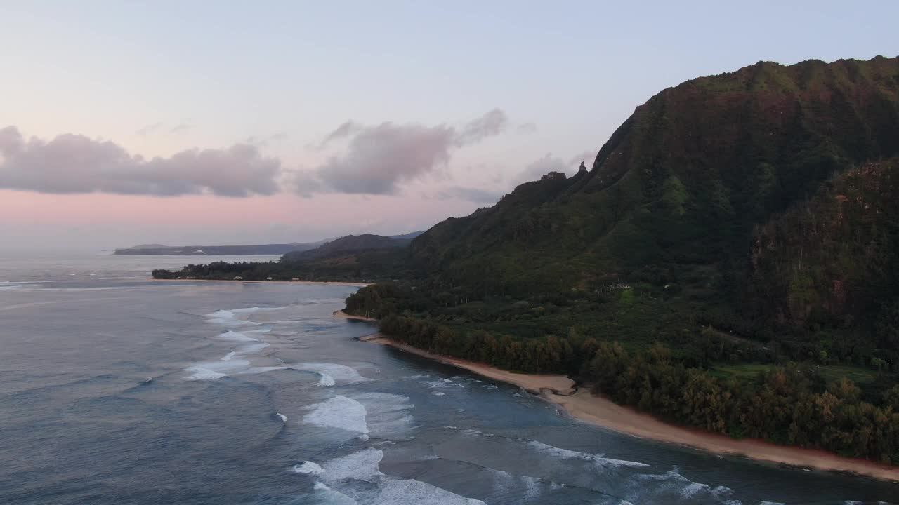 夏威夷考艾岛北岸视频素材